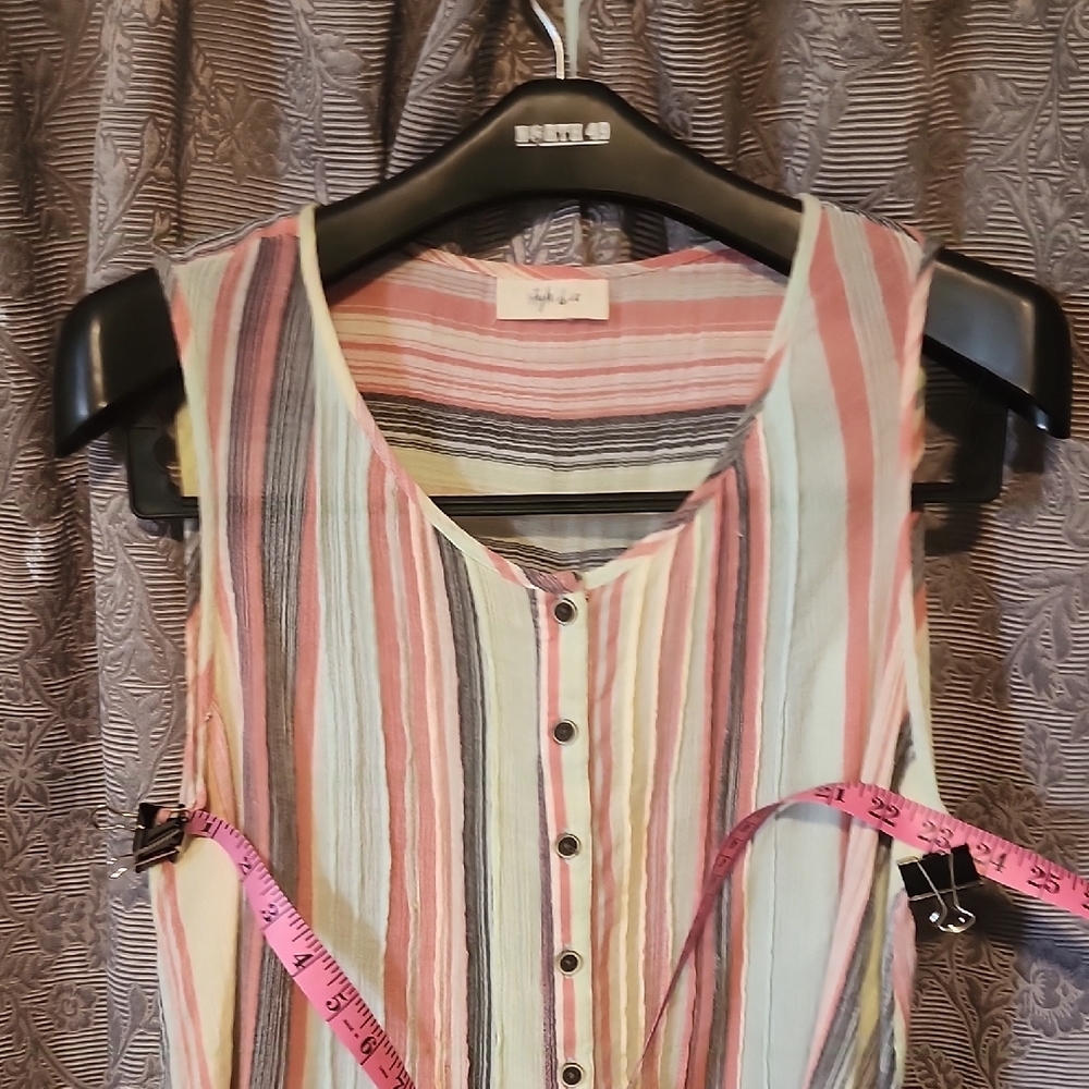 Style & Co. Multicolor Striped Button-Front Blouse - Picture 3 of 3